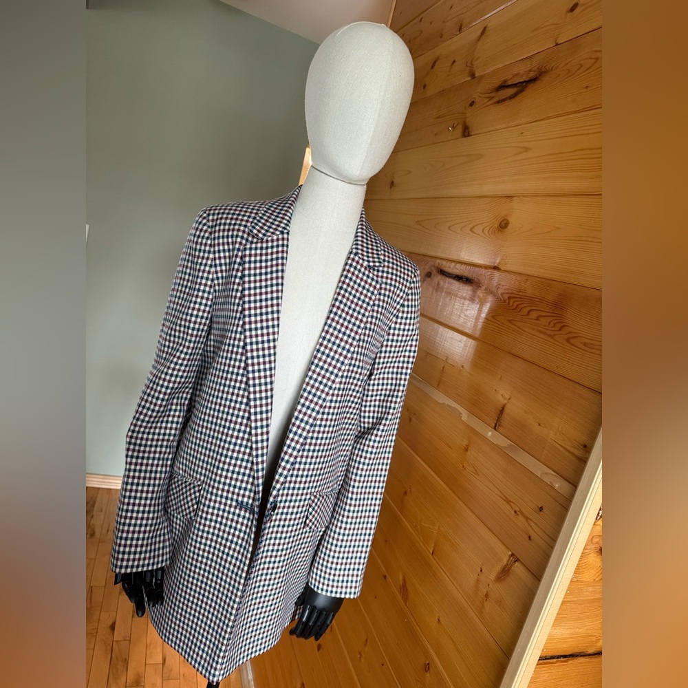 Oversized Checkered Blazer